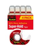 Scotch Super-Hold Tape  4 Rolls  Transparent Finish  50% More Adhesive  Trusted Favorite  3/4 x 650 Inches  Dispensered (4198) 4 Rolls Standard - Buy Online on GoSupps.com