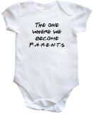 Hippowarehouse The One Where We Become Parents Baby Vest Bodysuit - Short Sleeve for Boys and Girls - Buy Online on GoSupps.com