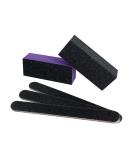 5 Pack Nail File and Buffer Block - Professional Manicure Tools Kit, 100/180 Grit Black Nail Pedicure File for Sanding, Buffing, Grinding - Plisher File Included - Buy Online on GoSupps.com