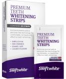 Swiftwhite Teeth Whitening Strips - Fast Results, No Sensitivity, 28 Count - Peroxide Free, Money Back Guarantee - Shop Now! - Buy Online on GoSupps.com