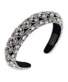 QIANXUAN Crystal Rhinestone White Pearl Headband for Women and Girls | Handmade Padded Velvet Hairband with Jewelry Chain | Elegant Retro Diamond Hair Accessories - Buy Online on GoSupps.com