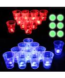 Six Senses Media The Dark Beer Pong Set,Beer Pong Party Cup Set, LED Beer Pong Cups and Glow-in-The-Dark Balls,22 Set - Buy Online on GoSupps.com