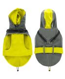Shop Mosucoirl Waterproof Dog Coat with Hood & Reflective Design for Small & Medium Dogs - Windproof Rain Jacket with Dishes in Green - Buy Online on GoSupps.com