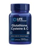 Life Extension Glutathione, Cysteine & C - Antioxidant Supplement with Vitamin C, L-Glutathione Reduced & L-Cysteine - For Liver Health Support & Detox - Gluten Free, Non-GMO - 100 Capsules - Buy Online on GoSupps.com