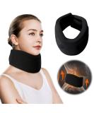 NizirioOo Neck Ruff - Adjustable Cervical Support Bandage for Neck Pain Relief (Black) - Alleviate Pressure & Discomfort - Buy Online on GoSupps.com