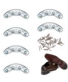 Metal Heel Plates Repair Kit - 3 Pairs Shoe Heel Taps Tips with Screws for Boots & Shoes - Buy Online on GoSupps.com