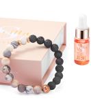 Zebra Jasper Lava Anxiety Bracelet for Women | Aromatherapy Crystal Diffuser with Good Sleep Oil | Anti-Anxiety Relief Wellness Gift | 19cm Medium Size | Gift Box Included - Buy Online on GoSupps.com