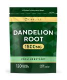 Dandelion Tablets 1500mg | High Strength Dandelion Root Extract | Liver & Digestion Support | 120 Vegan Tablets | by Carlyle - Buy Online on GoSupps.com