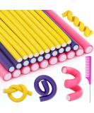 30Pcs Flexible Curling Rods Heatless Hair Rollers - 3 Sizes Foam Curlers for Short & Long Hair - Buy Online on GoSupps.com