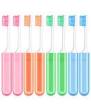 Metagio 8 pieces of foldable travel toothbrush portable soft toothbrush for adults and children foldable travel toothbrush soft bristle brushes for sensitive gums (4 colors) - Buy Online on GoSupps.com