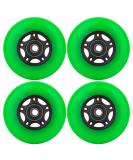 WHEELCOME Inline Skate Wheels 80mm Green - 4-Pack ABEC-9 Bearings, 85A Indoor/Outdoor Roller Hockey Skates - 64mm/70mm/72mm/76mm Options - Buy Online on GoSupps.com