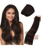 LAAVOO Braun Tressen Real Hair Extensions - 60cm Double Brown #2 120g Sew-In Real Hair Extensions - Buy Online on GoSupps.com