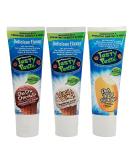 Tanner's Tasty Paste Variety Pack - Vanilla Chocolate & Orange Anticavity Fluoride Children's Toothpaste (3-Pack) - Safe & Effective for Kids - Buy Online on GoSupps.com