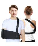 Medical Arm Shoulder Sling for Shoulder Injury with Back Belt Men & Women Shoulder Immobilizer Stabilizer, Lightweigh Arm Sling Shoulder immobilizer for Elbow Wrist Injury --(Size L) Updated Large - Buy Online on GoSupps.com