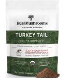 Real Mushrooms Turkey Tail Mushroom Extract Powder (45 Servings) Turkey Tail Mushroom for Immune System Support & Overall Wellbeing - Organic, Vegan, Non-GMO Turkey Tail Mushroom Powder - Buy Online on GoSupps.com