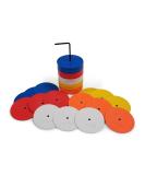 Uber Soccer Mini Flat Spot Markers (Orange White Yellow Red Blue) - 50 Pack - Buy Online on GoSupps.com