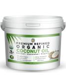 Earth Circle Organics Refined Organic Coconut Oil - 1 Gallon | Keto, Paleo Friendly, Skin & Hair Care | Cooking, Baking & More - Buy Online on GoSupps.com