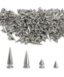 200 Sets Silver Cone Spikes Screw Back Studs for DIY Clothing & Leather Craft - Punk Rock Rivets in Various Sizes - Buy Online on GoSupps.com