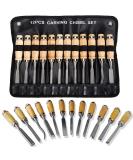 Chiyuehe Professional Wood Carving Chisel Set - 12 Piece Sharp Woodworking Tools w/Carrying Case - Great for Beginners - Buy Online on GoSupps.com