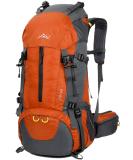 Esup 50L Hiking Backpack with Rain Cover - Lightweight Camping & Travel Backpack for Men in Orange - Buy Online on GoSupps.com