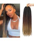 Crochet Box Braids Hair 18 Inch Ombre Medium Box Braids 7 Packs - Pre looped 3x Box Braids Crochet Hair (1B/30/27) - Buy Online on GoSupps.com