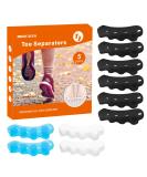 Soft Gel Toe Separators - Correct Bunions & Relieve Foot Pain - 5 Pair Toe Spacers for Plantar Fasciitis, Claw Toes, Hammer Toes - Men & Women (3 Colors) - Buy Online on GoSupps.com