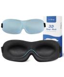 Blackout Sleep Mask for Side Sleepers - 3D Contoured Eye Cover with Invisible Nose Pad | Ultra Soft Breathable Blindfold for Men & Women | Ideal for Travel Napping & Yoga - Buy Online on GoSupps.com