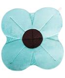 Blooming Bath Poppy Baby Bath Pad - Plush Minky Flower Sink Bath Cushion - Seafoam/Brown - Buy Online on GoSupps.com