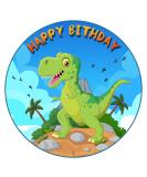J & M Deco Edible Cake Topper - Dino Motif Birthday Decoration - Fondant Cake Toppers - 20cm Dinosaur Theme - Perfect for Celebrations - Buy Online on GoSupps.com