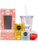 Bubble Tea Cup & Straw with Bubble Tea Kit Gift Set | 1 Serving | Set includes Mango Syrup Strawberry Popping Boba and Tea Bag | By The TeaShed - Buy Online on GoSupps.com