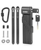 High-Security Folding Palace Bicycle Lock - Hardened Steel 6 Joints Includes 2 Keys & Key Ring - Perfect for Bikes & MTBs Black - Buy Online on GoSupps.com