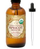 USDA Certified Organic Apricot Kernel Oil - 100% Pure & Natural Cold Pressed Virgin Unrefined - 4 oz Amber Glass Bottle with Eyedropper - Buy Online on GoSupps.com