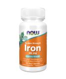 Now Foods Iron Double Strength 36 mg 90 Veg Capsules - Buy Online on GoSupps.com