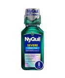 Vicks NyQuil SEVERE Cold and Flu Relief Liquid Medicine - Maximum Strength 9-Symptom Nighttime Relief - 8 FL OZ - Buy Online on GoSupps.com