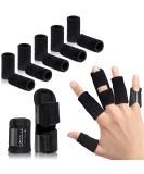 Finger Splint Set of 2 - Trigger Finger Brace for Pain Relief & Sport Injuries with 10 Nylon Sleeves - Relieve Stiffness, Swelling & Sprained Knuckles - Black - Buy Online on GoSupps.com