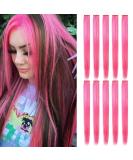 Vibrant Pink Wig Clips Colorful Synthetic Hair Extensions for Women & Girls | Lskjmo Party Highlights - Buy Online on GoSupps.com