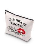 WCGXKO TV Show Inspired Makeup Bag - Perfect Gift for Mom Sister Wife & Best Friend - Small Beige Zippered Cosmetic Organizer - Buy Online on GoSupps.com