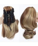 SEGO Ponytail Extension - Realistic Wavy Hairpiece in Light Brown & Ash Blonde - 110G 30cm Voluminous Hair Extensions for Effortless Style - Buy Online on GoSupps.com