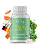 Vitabay Vitamin A High Dose Capsules - 240 Vegan Capsules (10 000 IE / 3 000 g) - Premium Retinol Supplements for Optimal Health - Buy Online on GoSupps.com