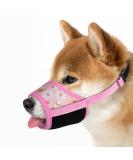 Soft Nylon Dog Muzzle - Anti-Bite Anti-Barking Perfect for Small to Large Dogs - L Size Pink Flower Motif - Buy Online on GoSupps.com