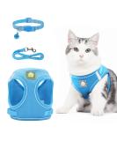 Neuwehe Cat Dishes & Leash Set | Adjustable Cat Harness for Small Dogs & Big Cats (L Blue) | Outbreak-Proof Cat Tableware - Buy Online on GoSupps.com