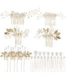 Cinaci 25 Pcs Gold Rhinestone Flower Hair Slides & U-Shaped Clips - Elegant Wedding Accessories for Brides & Girls - Buy Online on GoSupps.com