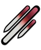 Glass file - Mont Bleu Set of 3 Crystal Nail Files in Pouch - Personalised gifts for women - Genuine Czech Tempered Glass - Handmade in Czech Republic - Glass Nail Files for Natural Nails Cayenne Red - Buy Online on GoSupps.com