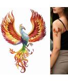Dopetattoo 6 Sheets Temporary Fake Tattoos: Phoenix Designs for Men and Women - Neck, Arm, Chest - Buy Online on GoSupps.com