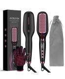 Hair Straightener Brush for Women - Anti-Scald Auto Temperature Lock & Auto-Off | MCH Ceramic Heating - International Shipping Available - Buy Online on GoSupps.com