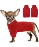 Iecoii dog sweater sweater for dogs dog sweaters for small medium -sized large dogs warm turtleneck dog sweater winter dog clothing for cats chihuahua French bulldog Labrador small red red - Buy Online on GoSupps.com