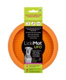 Lickimat UFO - Bathing Distraction for Pets | Natural Rubber Soft Treats Unique Design | Orange Zigzag Pattern - Buy Online on GoSupps.com