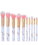 10-Piece Pink Kabuki Makeup Brush Set - Synthetic Eyeshadow Primer Powder Blush & Contour Brushes for Flawless Application | International Shipping - Buy Online on GoSupps.com