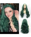 Serenewig Women's Green Teal Long Wavy Synthetic Wig - Heat-Resistant Malachite Green Cosplay & Daily Use | Drag Queen Makeup 26 - Buy Online on GoSupps.com