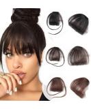 Glamza Clip In Fringe 'Big Bang' Dark Brown Hairpiece for Women - Sideburns Optional - Buy Online on GoSupps.com